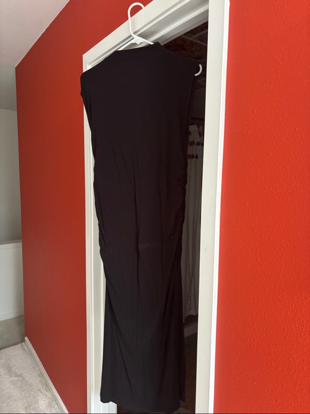 a new day Black Crewneck Ruched Dress